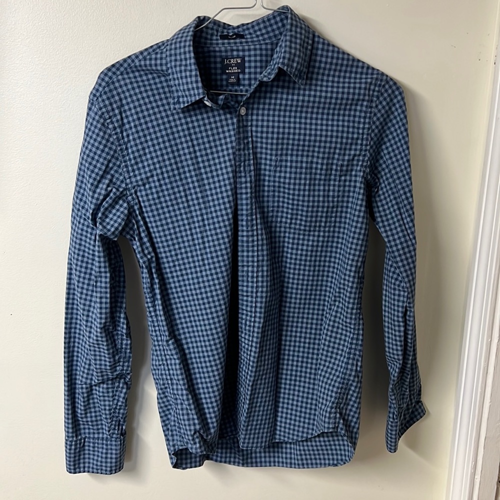 J crew men’s medium slim flex washed shirt